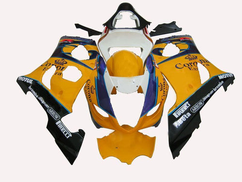 Fairings For Suzuki GSXR 1000 Yellow & White Corona  (2003-2004)
