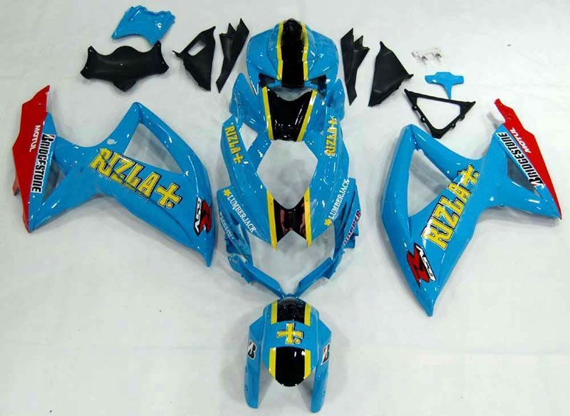 Fairings For Suzuki GSXR 600 750 Blue Yellow (2008-2009-2010)