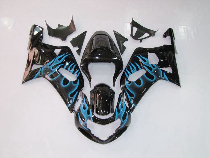 Fairings For Suzuki GSXR 600 (2001-2003) Blue Flame
