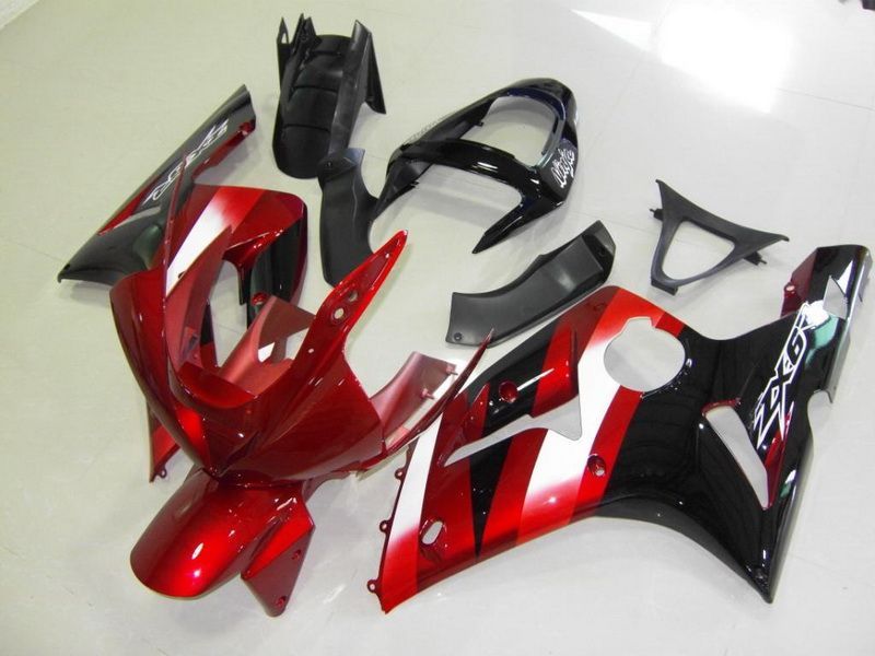 Fairings For Kawasaki ZX-6R, 2003-2004 - Red & Black