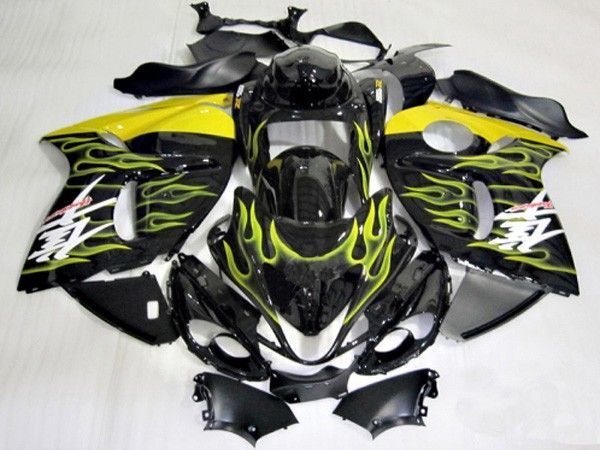 Fairings For Suzuki - GSXR1300 Hayabusa 2008-2020 Yellow Flame