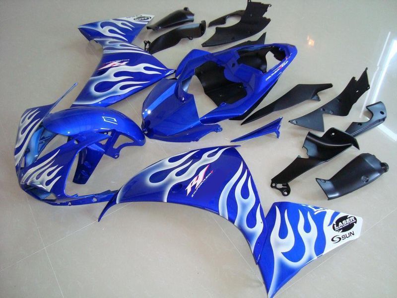 Fairings For Yamaha - YZF1000 R1 2009-2012 Blue White Flame