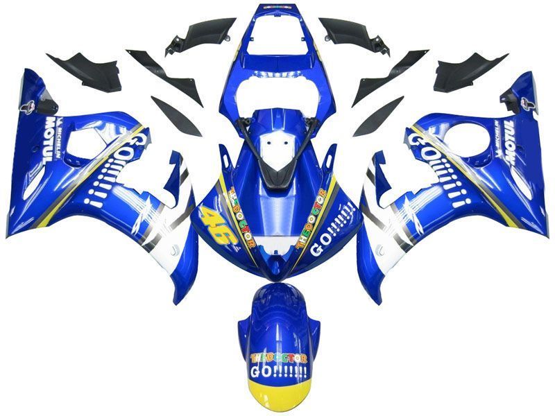 Fairings For Yamaha YZF-R6 Blue White No.46 GO!!!!!! R6 (2003-2004)