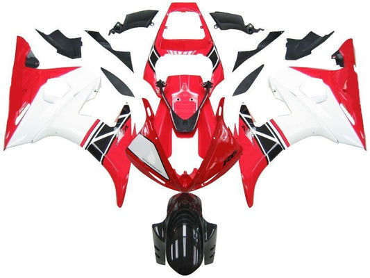 Fairings For Yamaha YZF-R6 Red White Black R6  (2005)