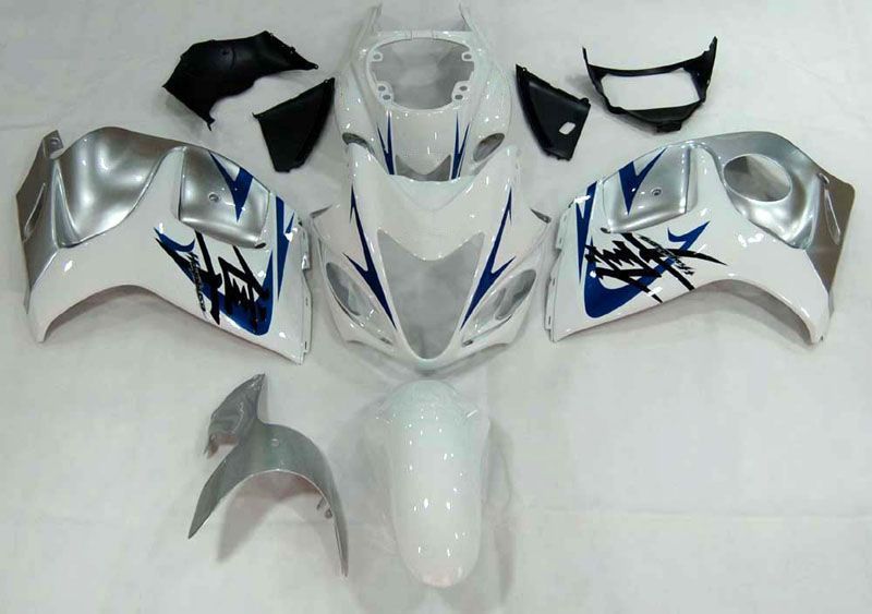 Fairings For Suzuki GSX 1300R Hayabusa White Silver Hayabusa (2008-2020)