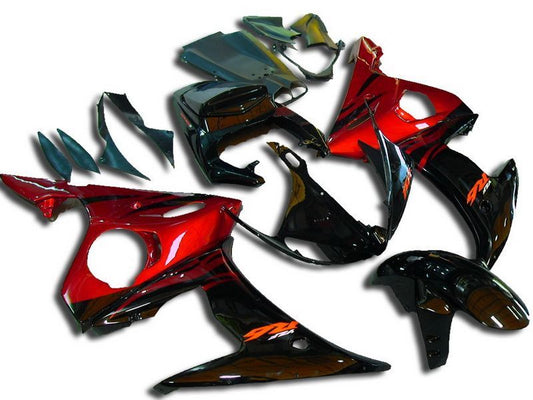 Fairings For Yamaha - YZF-600 R6 2005 Black and Orange