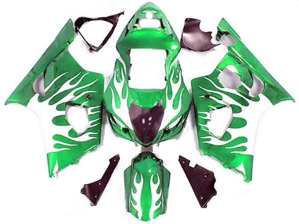 Fairings For Suzuki - GSXR1000 K3 03-04 GreenFlame