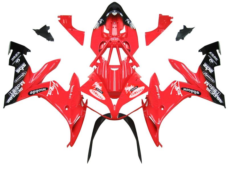 Fairings For Yamaha YZF-R1 Red Black Virgin Mobile (2004-2006)