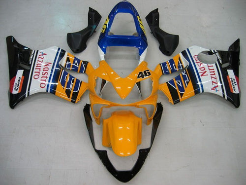 Fairings For Honda CBR 600 F4i Yellow No.46 Azzurro  (2001-2003)