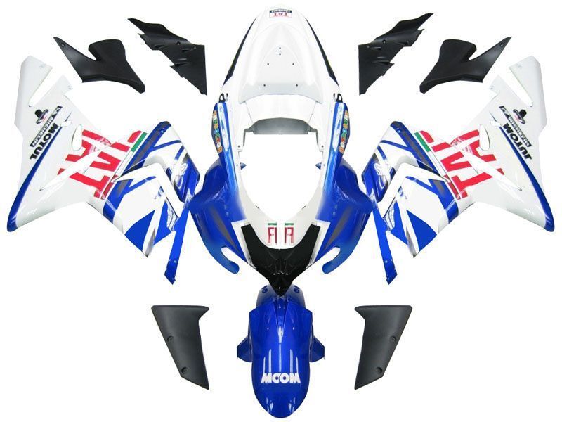 Fairings For Kawasaki ZX 10R Blue White FIAT (2004-2005)