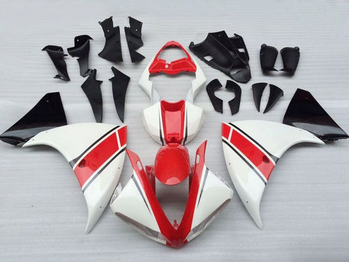 Fairings For Yamaha YZF-R1 White Red Black  (2009-2012)