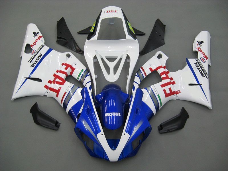 Fairings For Yamaha YZF-R1 Blue White No.46 FIAT (2000-2001)