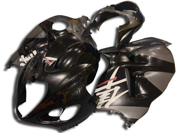 Fairings For Suzuki - GSXR1300 1996-2007 Silver and Black