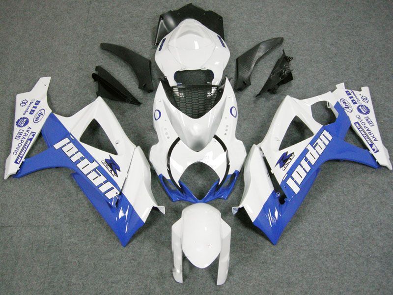 Fairings For Suzuki GSXR 1000 White & Blue Jordan (2007-2008)