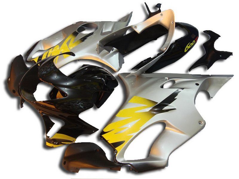 Fairings For Honda - CBR600 F4 1999-2000 Yellow/ Silver