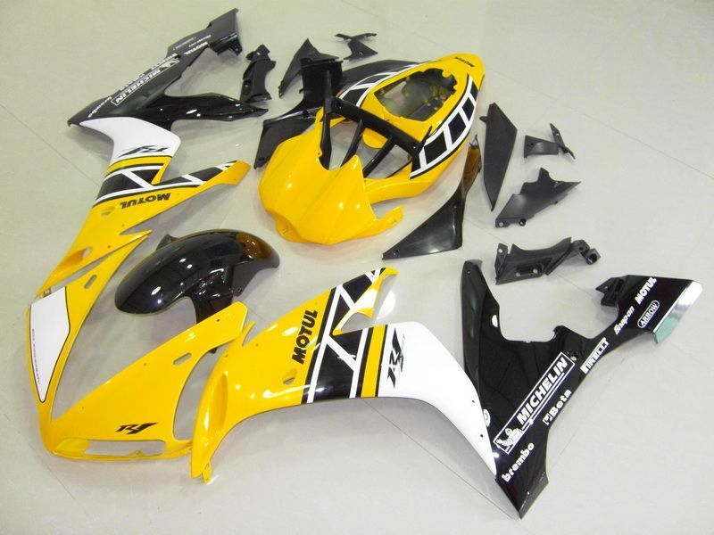 Fairings For Yamaha YZF-R1 Yellow Black Motul (2004-2006)