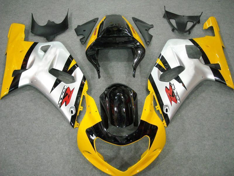 Fairings For Suzuki GSXR 600 (2001-2003) Yellow Silver