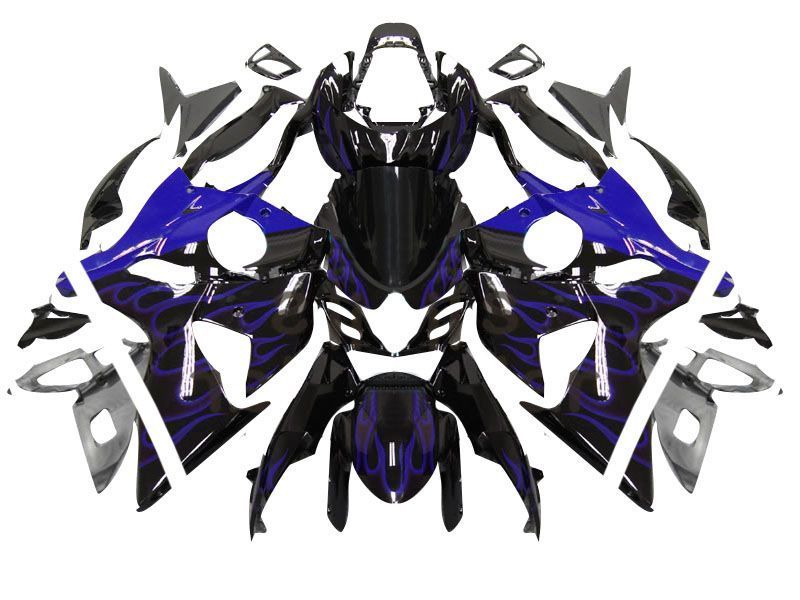 Fairings For Suzuki GSXR 1000 Black & Blue Flame (2009-2016)