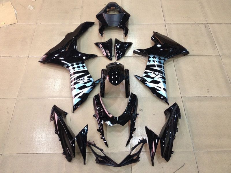 Fairings For Plastics Suzuki GSXR600 GSXR750 K11 Black Checkered (2011-2021)