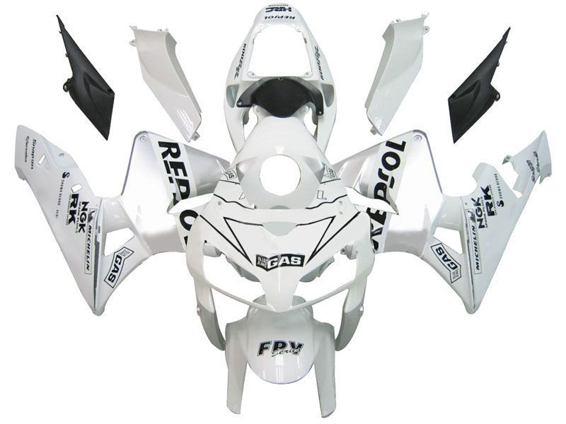 Fairings For Honda CBR 600 RR White & Silver Repsol (2005-2006)