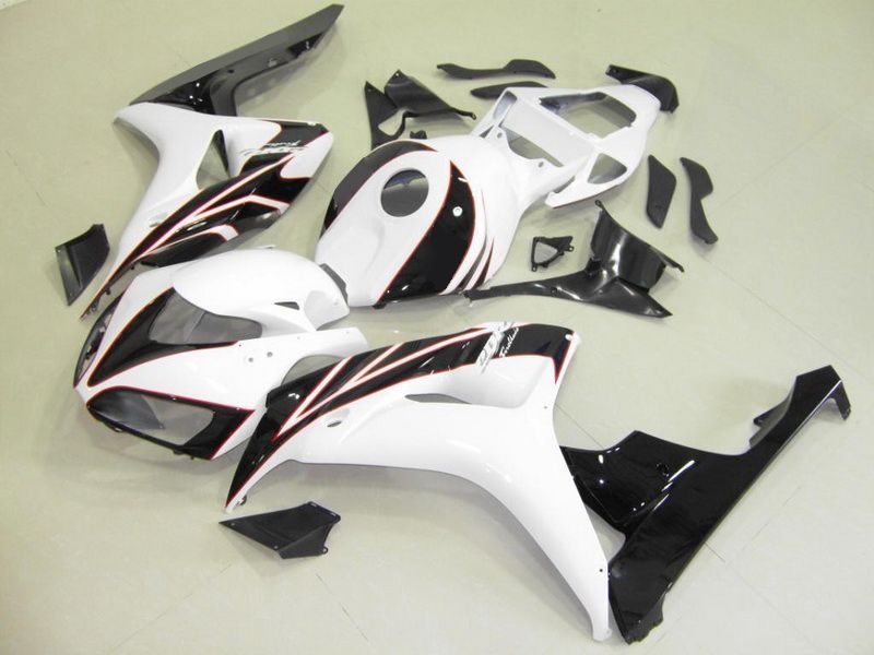 Fairings For Honda - CBR1000RR 06-07 Black White, Red Line
