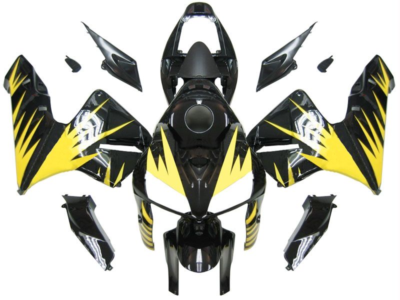 Fairings For Honda CBR 600 RR Black & Yellow Tribal (2005-2006)