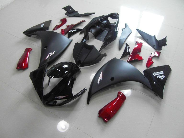 Fairings For Yamaha R1 2009 2012 Matte Black Gloss Black