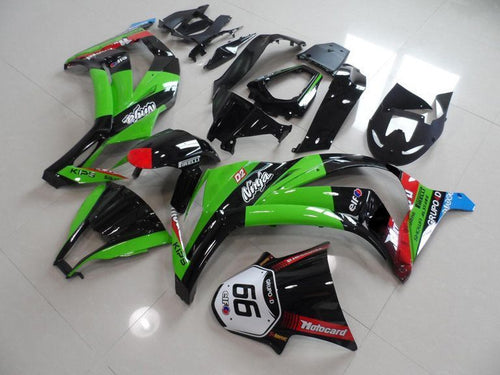 Fairings For Kawasaki ZX-10R, 2011-2015 - Green Black with Number 66