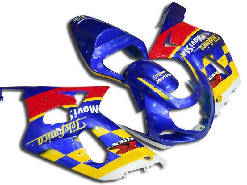 Fairings For Suzuki - GSXR600-750 K1 2001-2003 Blue With Yellow