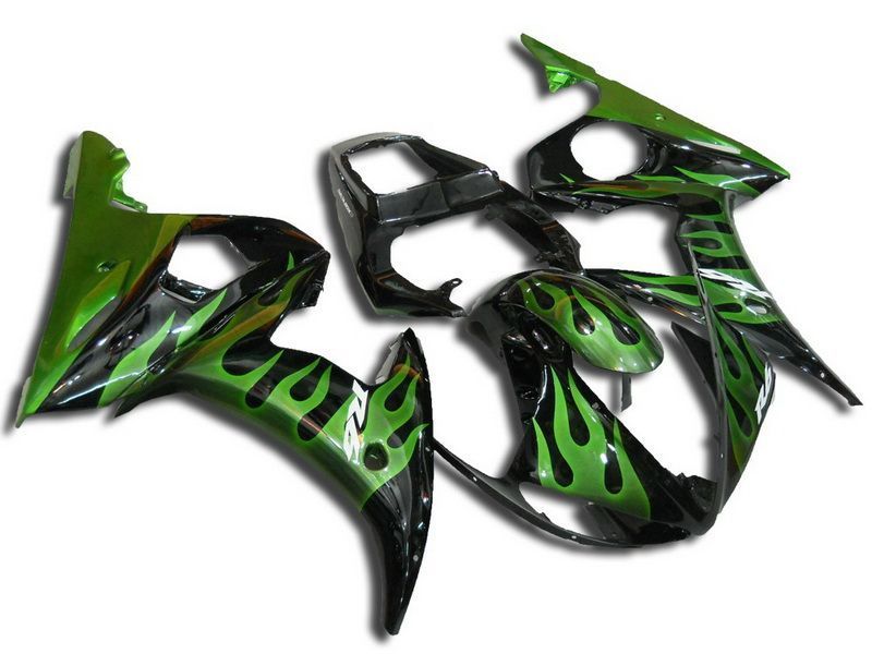 Fairings For Yamaha - YZF-600 R6 2005 Green Flame