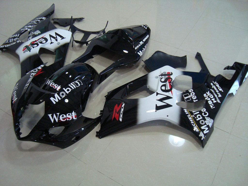 Fairings For Suzuki GSX-R1000, 2003-2004 - Black & White