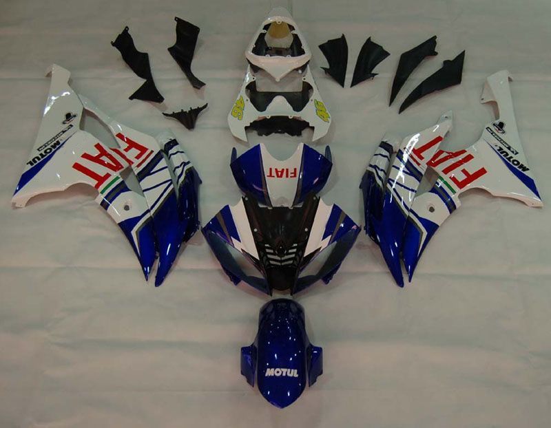 2008-2012 Fairings For Yamaha YZF-R6 White Blue No.46 FIAT R6