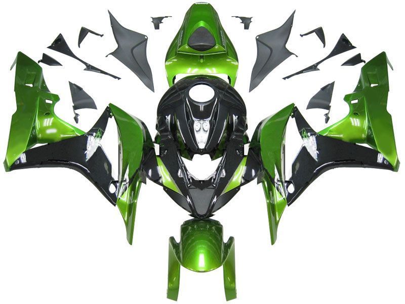 Fairings For Honda CBR 600 RR Metallic Black & Green Honda (2007-2008)
