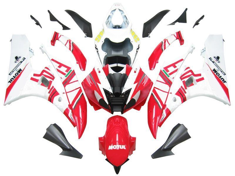 Fairings For Yamaha YZF-R6 White Red No.46 FIAT R6 (2006-2007)