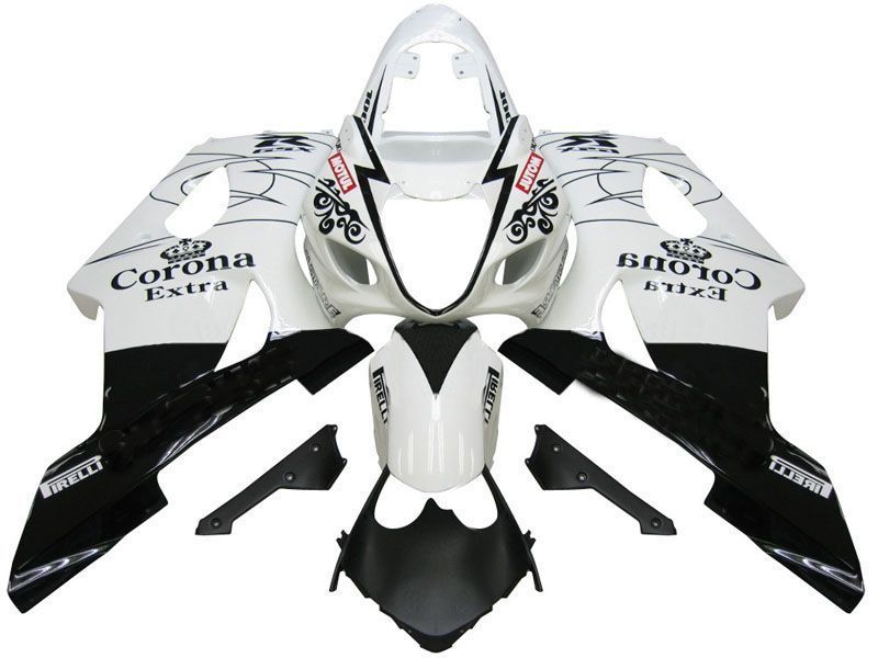 Fairings For Suzuki GSXR 1000 White & Black Corona Suzuki (2003-2004)