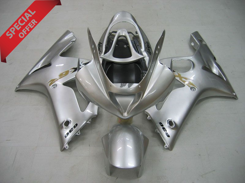 Ready Fairings For Kawasaki ZX6R 636 Silver Ninja (2003-2004)