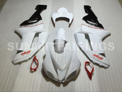 Fairings For Kawasaki ZX6R ZX636 Pure White Red Black ZX6R (2007-2008)