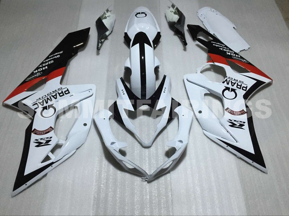 Fairings For Suzuki GSXR 1000 White Black Pramac (2005-2006)