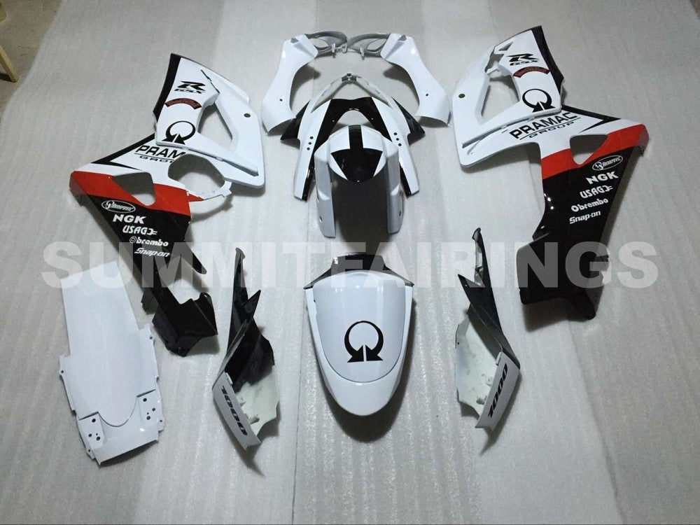 Fairings For Suzuki GSXR 1000 White Black Pramac (2005-2006)