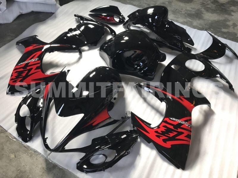 Fairings For Suzuki GSX-R1300 Hayabusa, 2008-2020 - Black with Red Decals