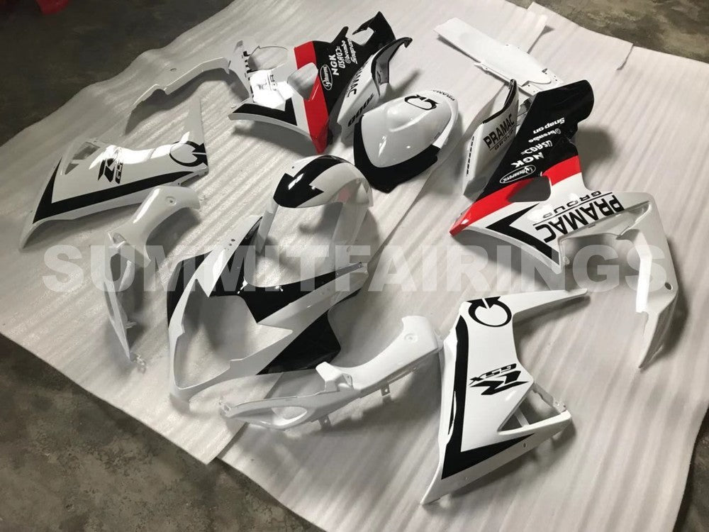 Fairings For Suzuki GSXR 1000 White Black Pramac (2005-2006)