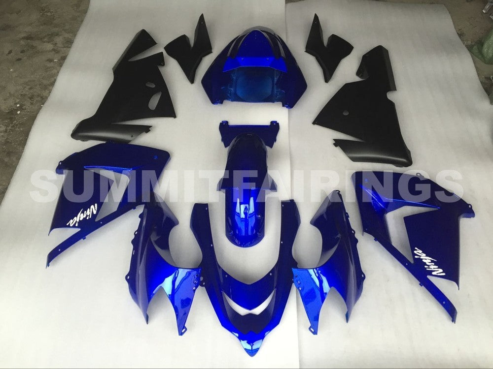 Fairings For Kawasaki ZX 10R Blue Black Ninja (2004-2005)