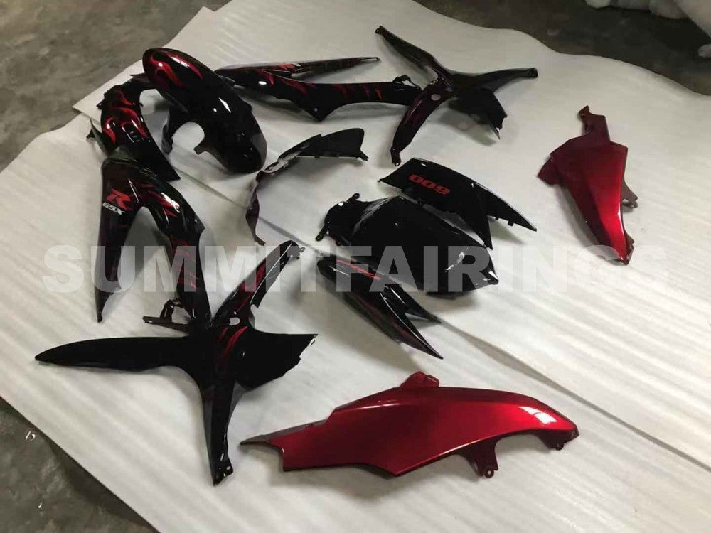 Fairings For Suzuki GSXR 600 750 (2008-2010) Red Flame