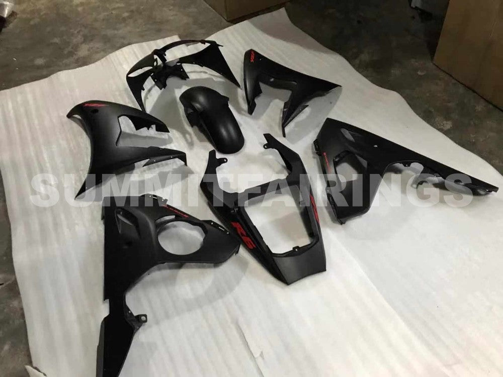 Fairings For Yamaha - YZF-600 R6 2003-2004 Matt Black Red Decals