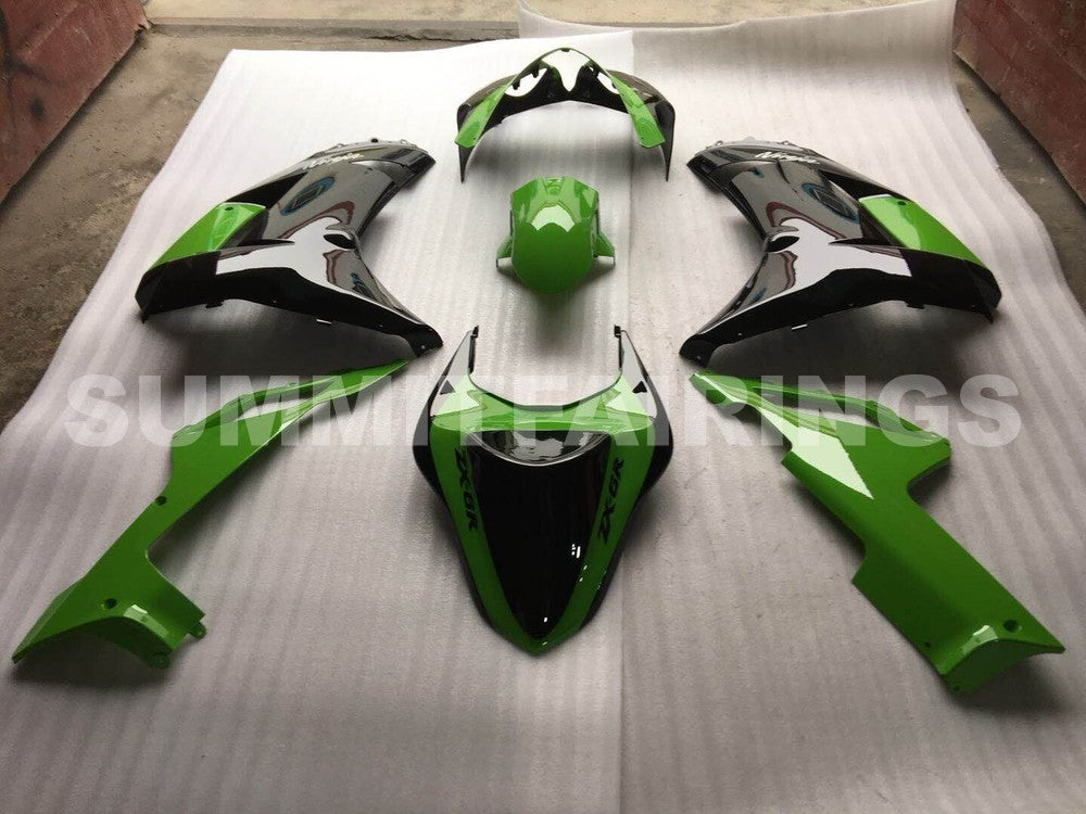 Fairings For Kawasaki ZX6R ZX636 Green Black Ninja ZX6R (2007-2008)