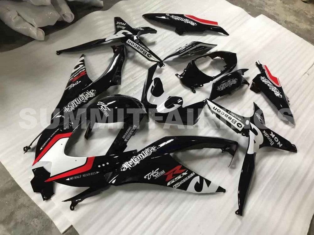 Fairings For Suzuki GSXR 600 750 Black Red Relentless (2008-2009-2010)