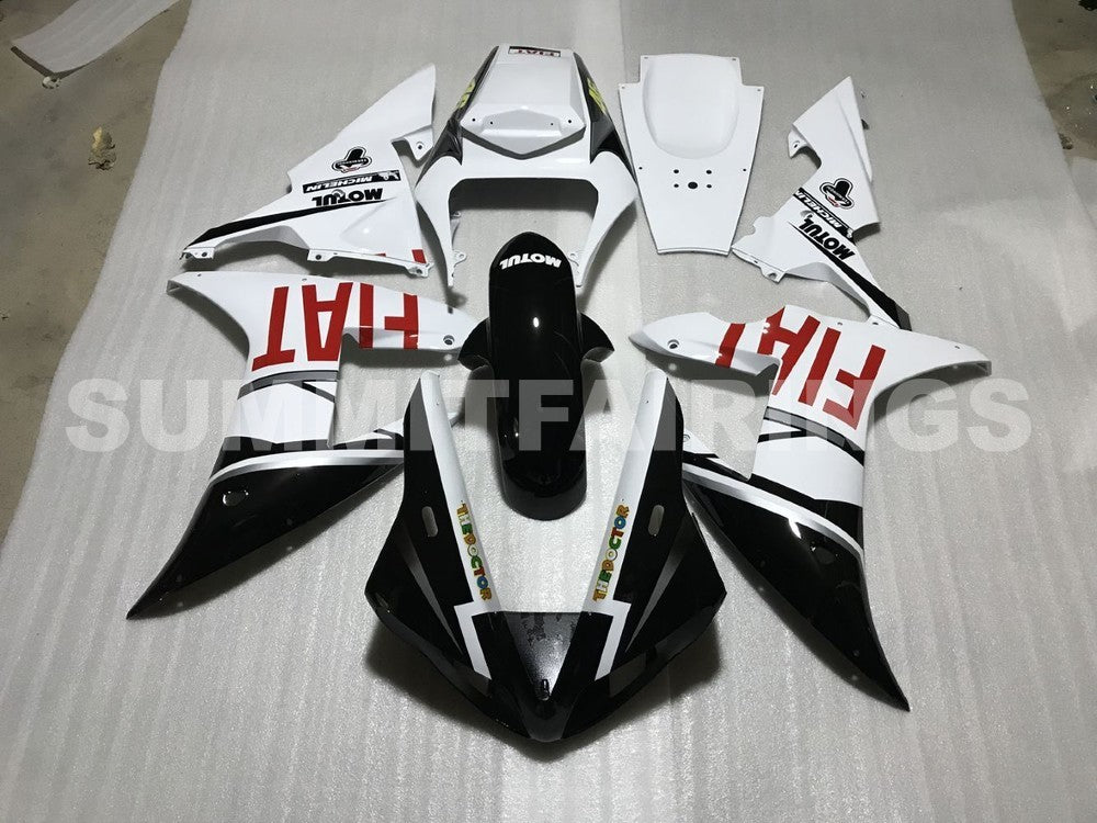Fairings For Yamaha YZF-R1 Black White No.46 FIAT (2002-2003)