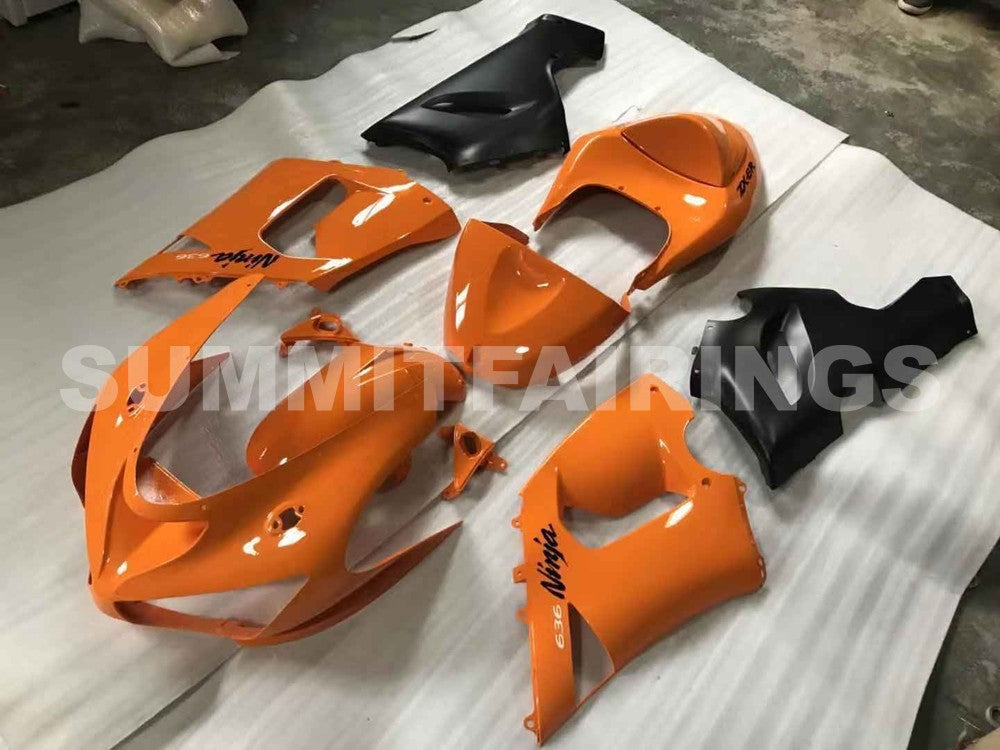 Fairings For Kawasaki ZX-6R, 2005-2006 - Orange & Black