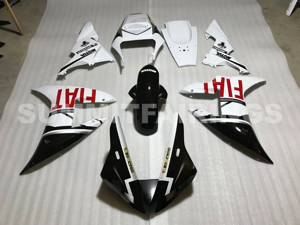 Fairings For Yamaha YZF-R1 Black White No.46 FIAT (2002-2003)