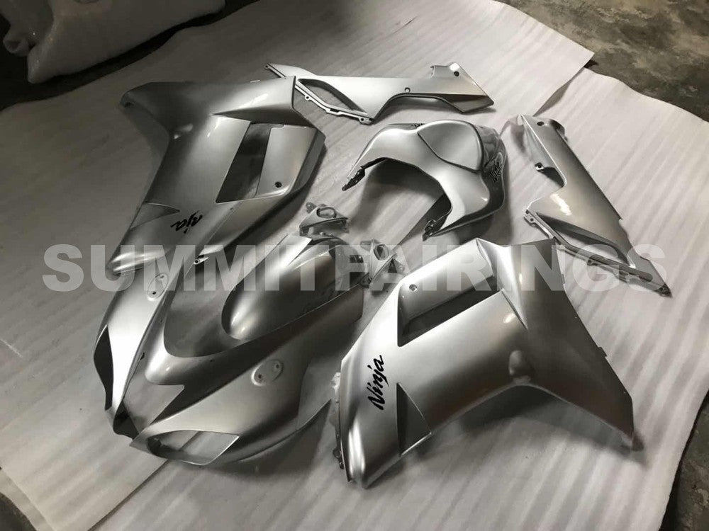 Fairings For Kawasaki ZX6R ZX636 Silver Ninja (2007-2008)